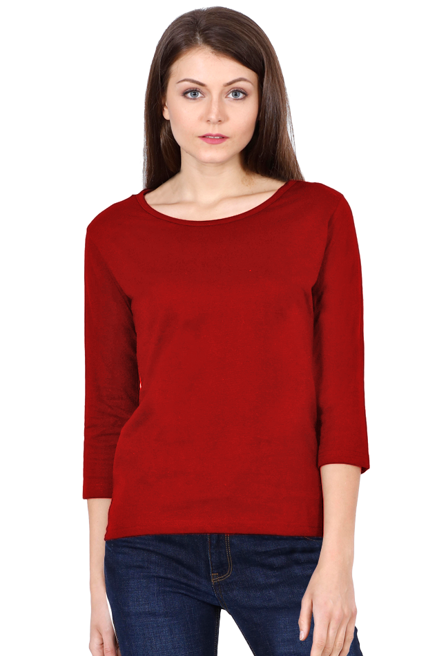 Women's Round Neck Full Slives T-shirt