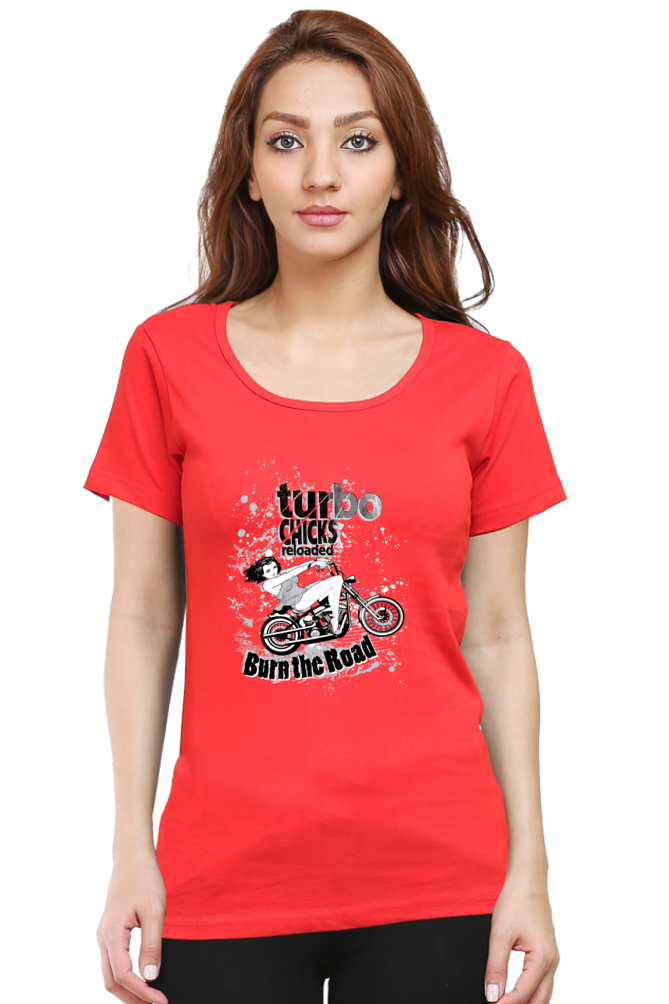 Turbo Chicks Women's Round Neck T-Shirt