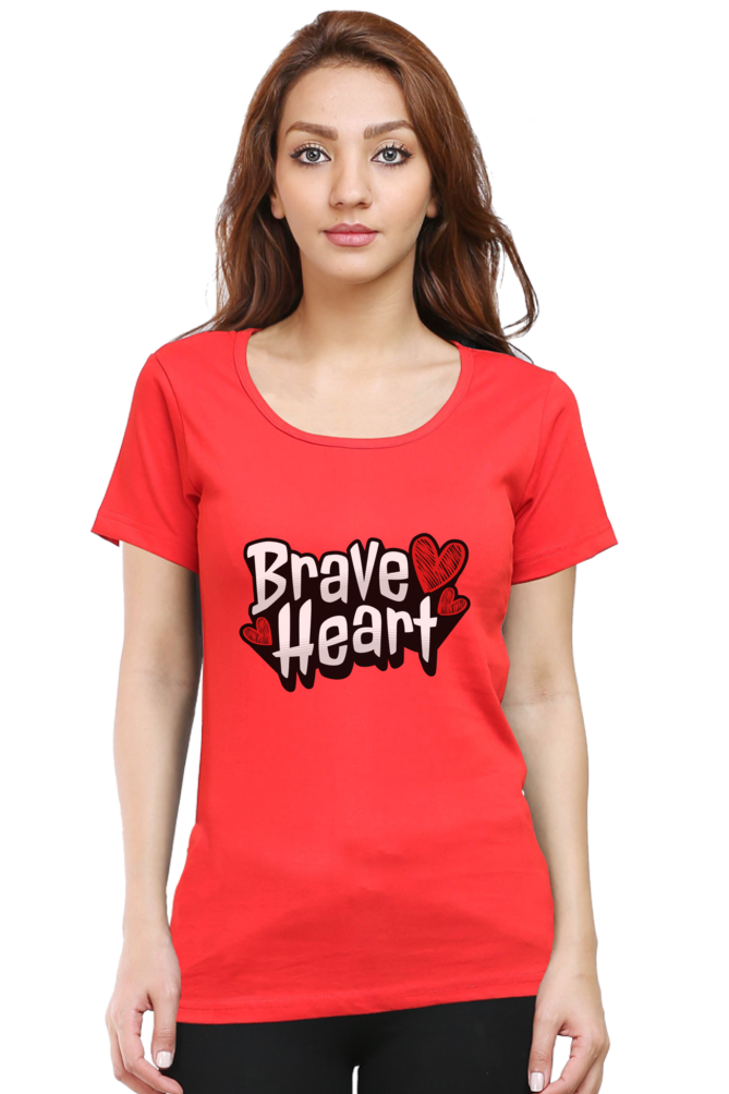 Brave Heart - Womens Round Neck T-Shirt