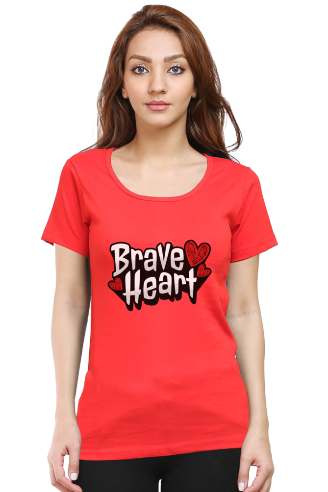 Brave Heart - Womens Round Neck T-Shirt