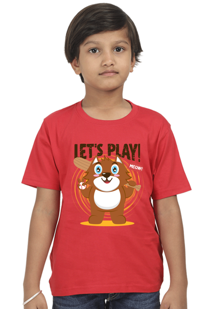 Let's Play Kids Round Neck T-Shirt