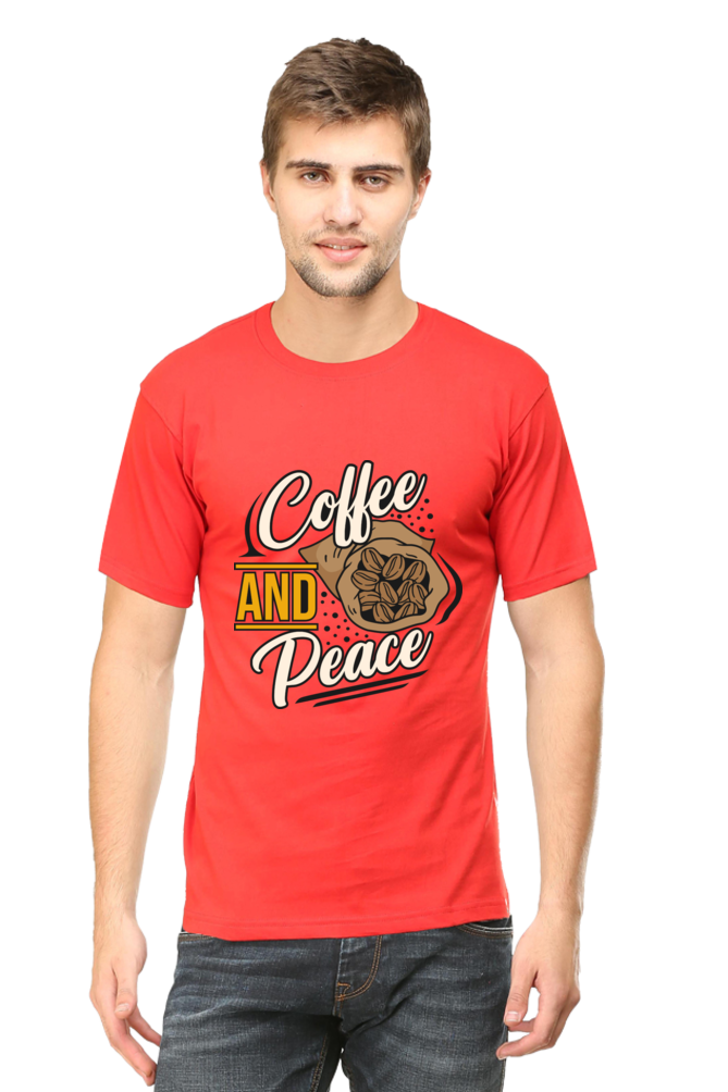 Coffee and Peace Men's Rund Neck T-Shirt
