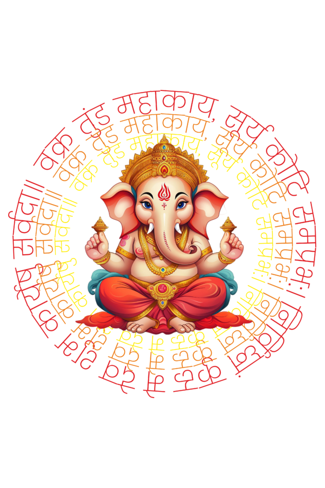 Unisex Ganesh T-shirt Round Neck Half Sleeve Classic
