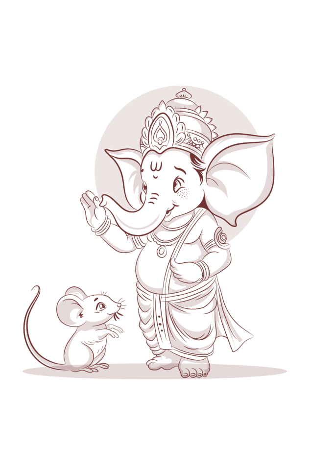 Ganesh Round Neck T-Shirt