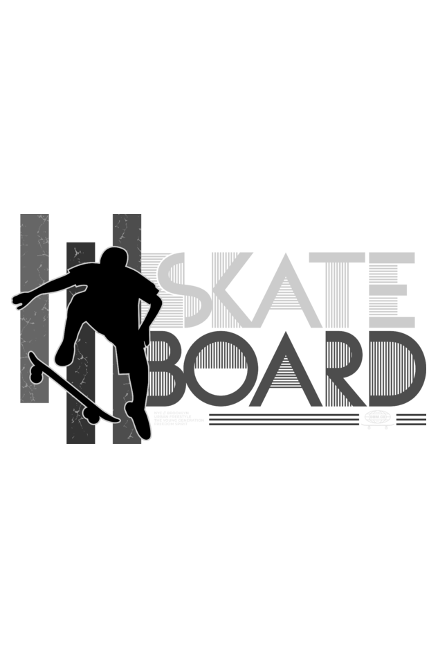 Skate Board Men's Round Neck T-Shirt