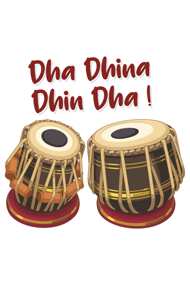 Dhina Dhin Dha Mens Round Neck T-Shirt