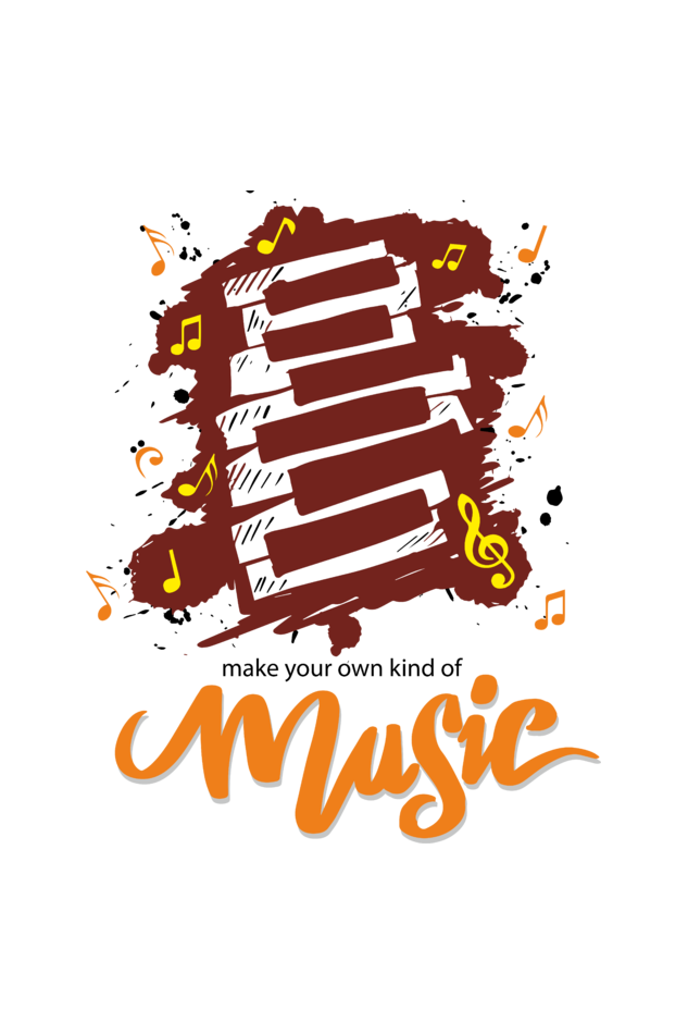 Music Men's Round Neck T-Shrit