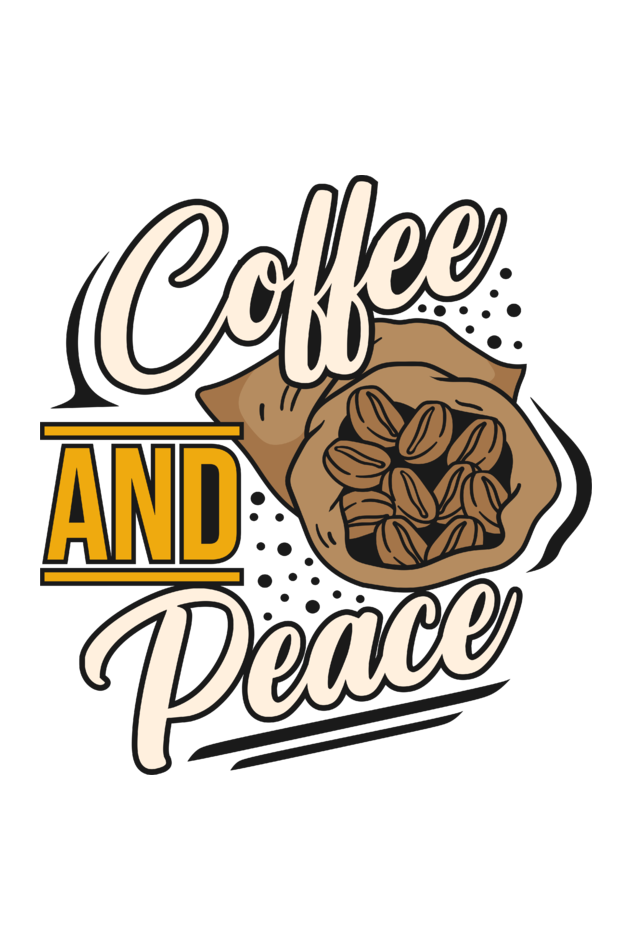 Coffee and Peace Women's Round Neck T-Shirt