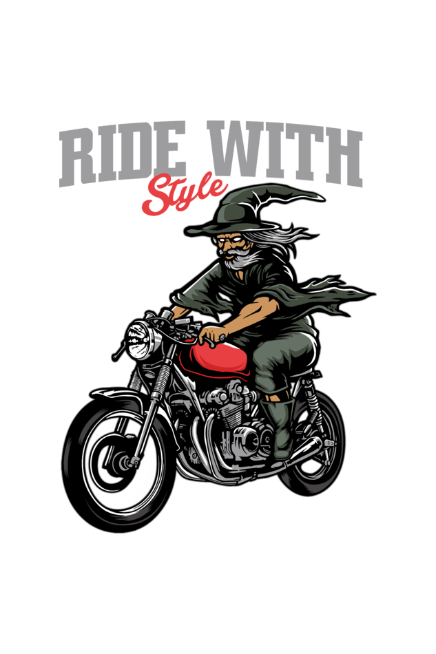 Ride with Style Men's Round Neck T-Shirt