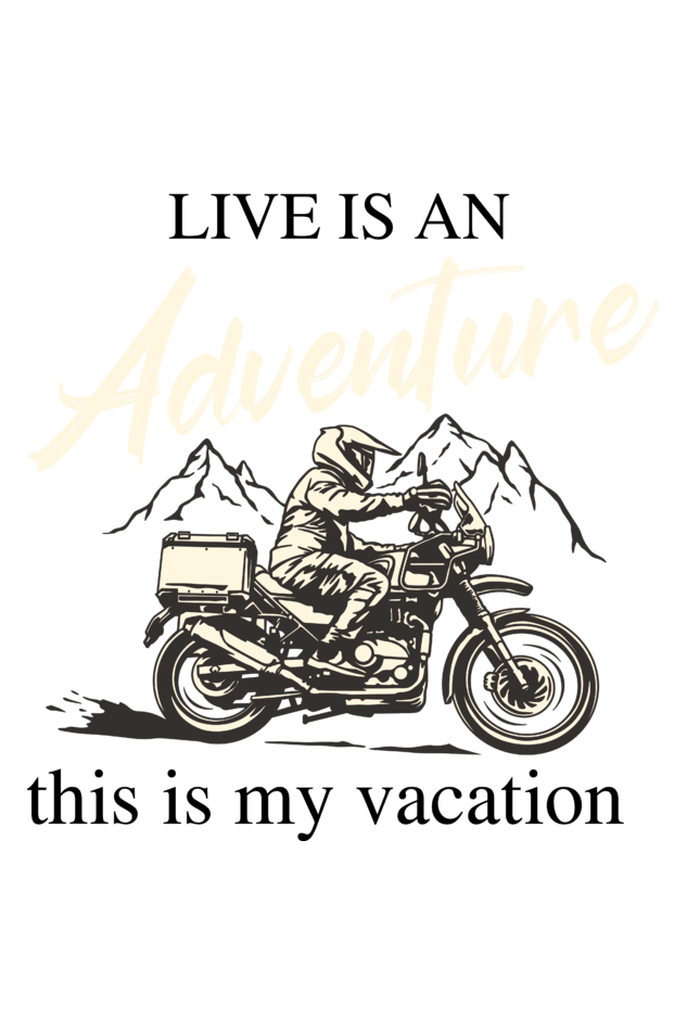 Live is an adventure Men's Round Neck T-Shirt