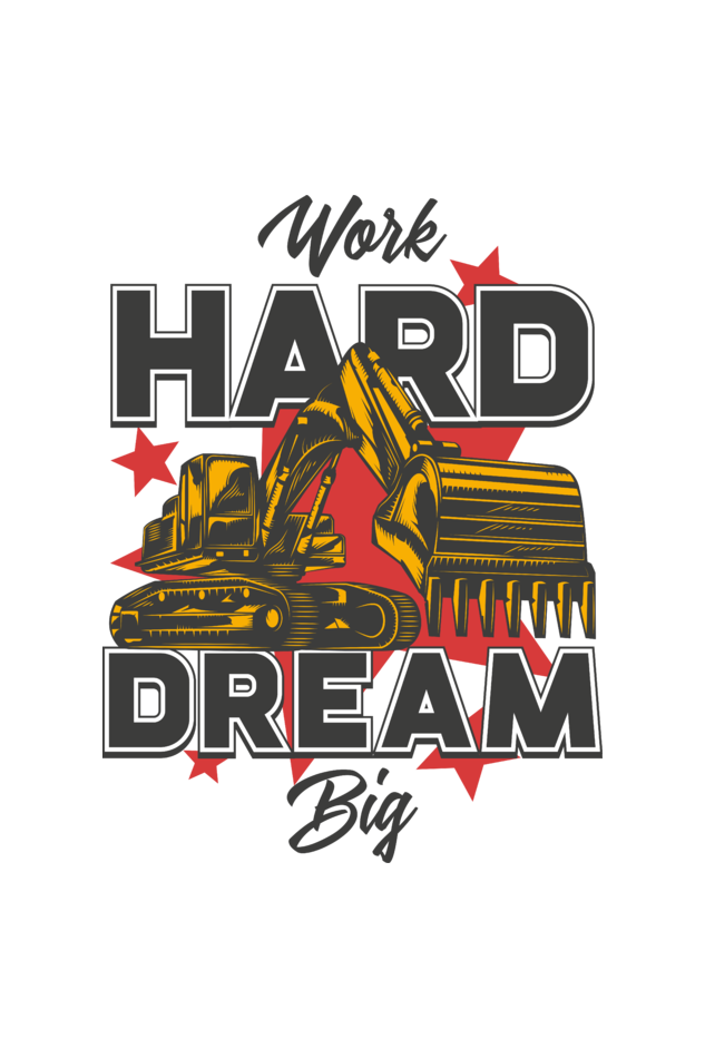 Work Hard Light Colour Men's Round Neck T-Shirt
