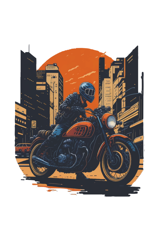 Classic Bike Ride Men's Round Neck T-Shirt
