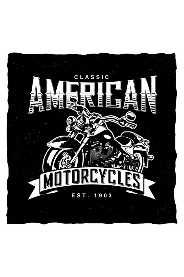 American Motorcycle Men's Round Neck T-Shirt
