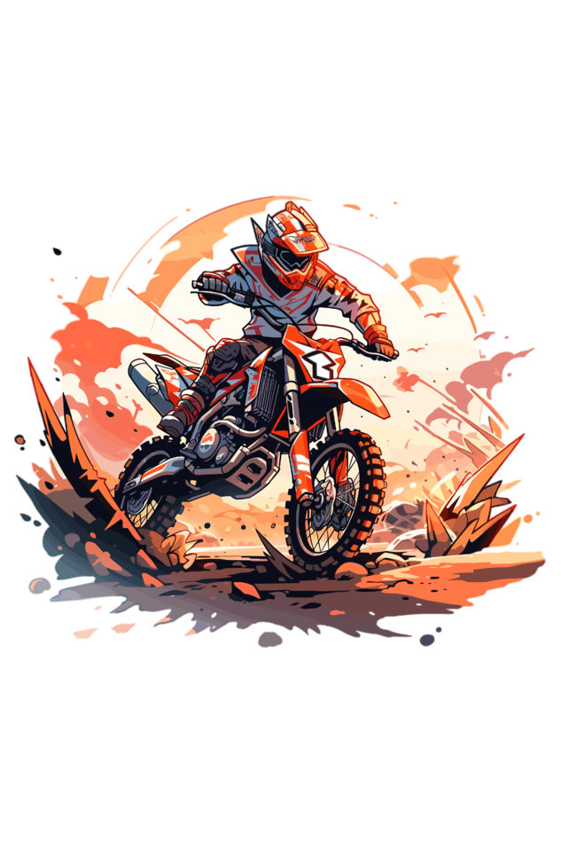 Motocross - Men's Round Neck T-Shirt
