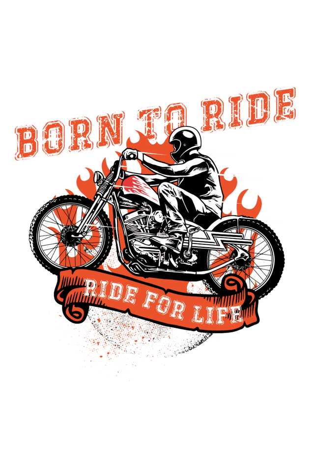 Born to Ride - Men's Round Neck T-Shirt