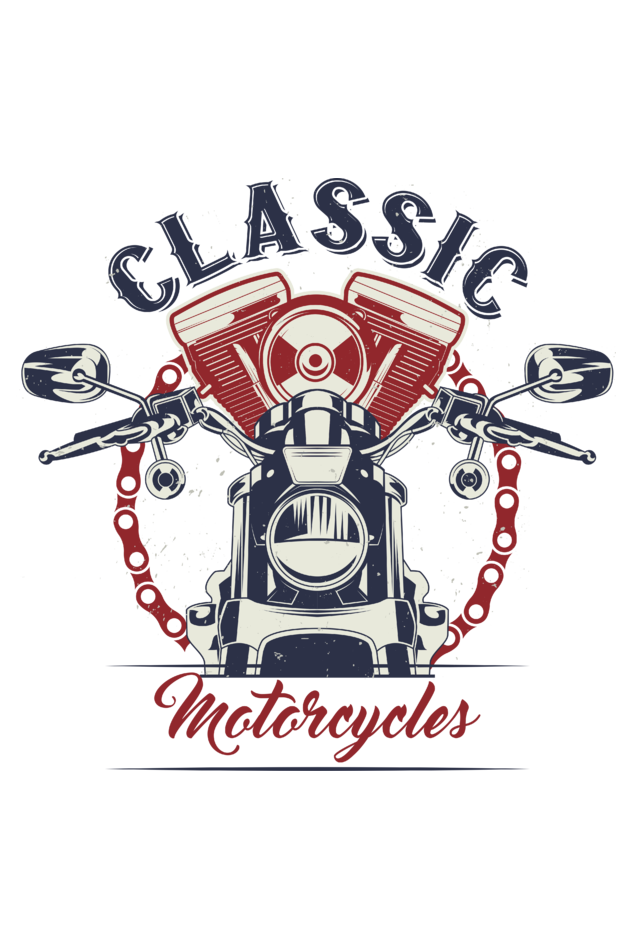 Class motorcycle Men's Round Neck T-Shirt