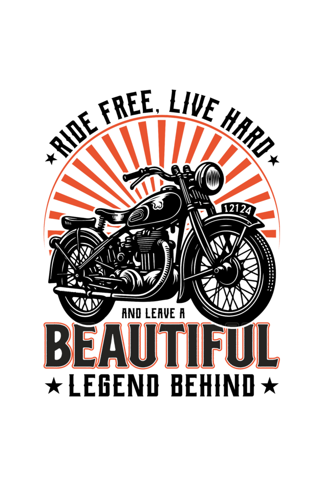 Ride free Live Hard - Men's Round Neck T-Shirt