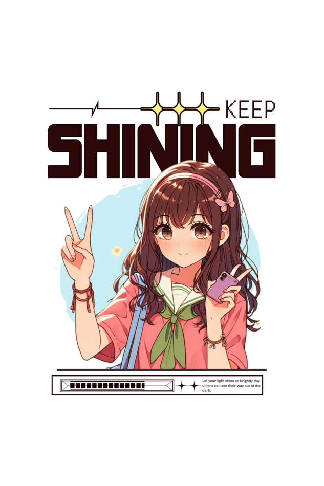 Keep Shining Women's Round Neck Half Sleeves T-Shirt
