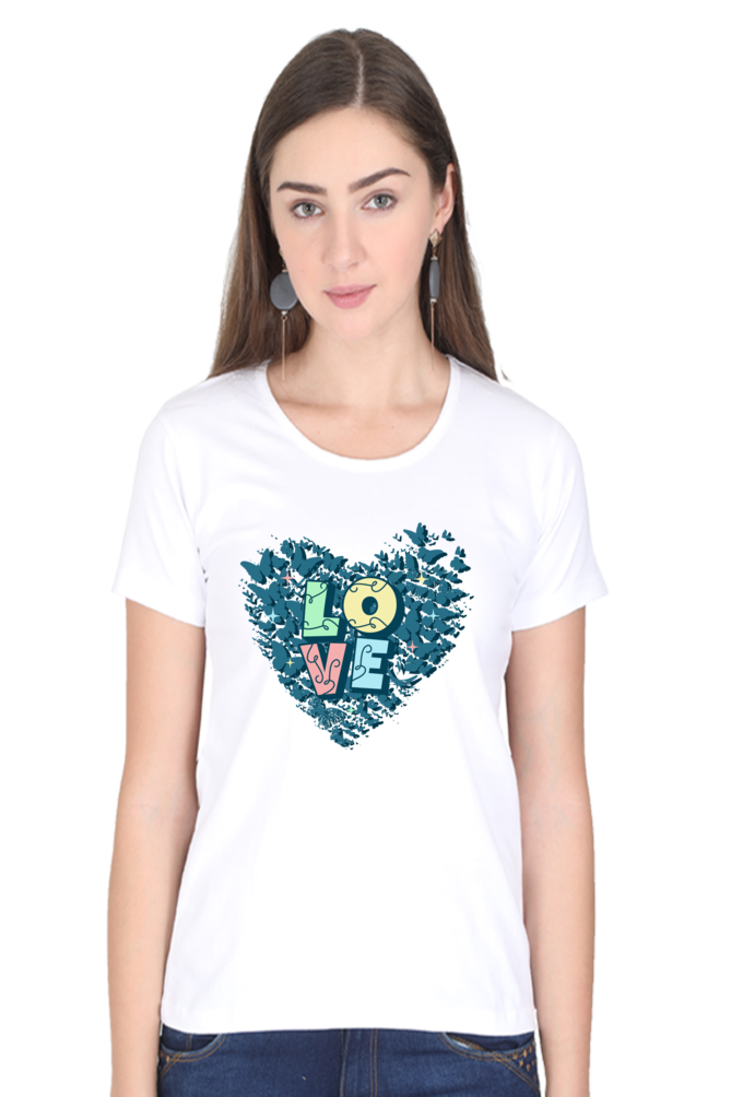 Love - Women's Round Neck Half Sleeves T-Shirt