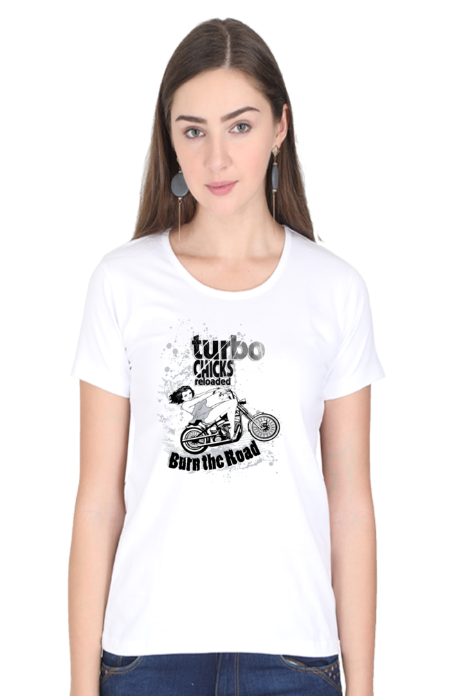 Turbo Chicks Women's Round Neck T-Shirt