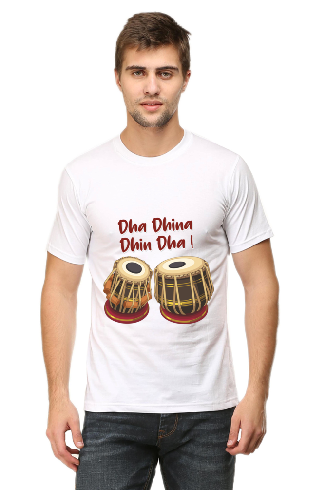 Dhina Dhin Dha Mens Round Neck T-Shirt