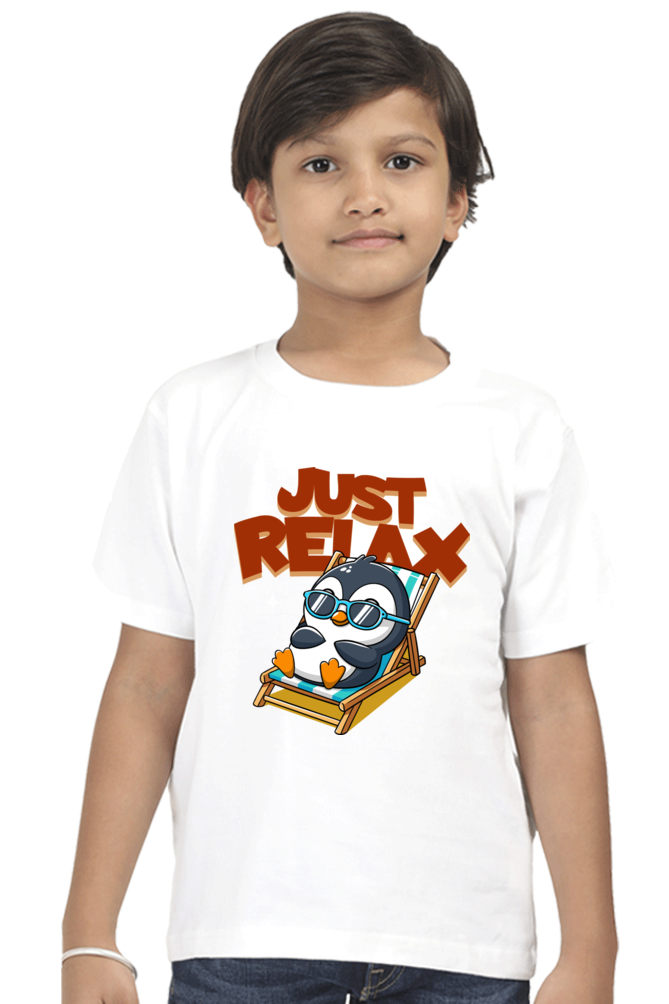 Just Relax - Kid's Round Neck T-shirt
