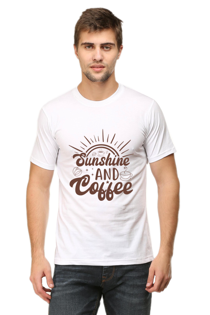 Sunshine & Coffee - Men's Round Neck T-shirt