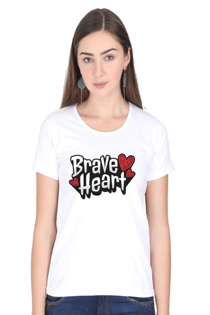 Brave Heart - Womens Round Neck T-Shirt
