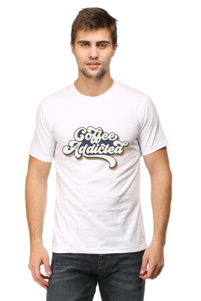 Coffee addicted - Men's Round Neck T-Shirt