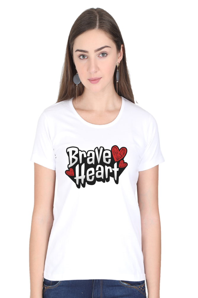 Brave Heart - Womens Round Neck T-Shirt