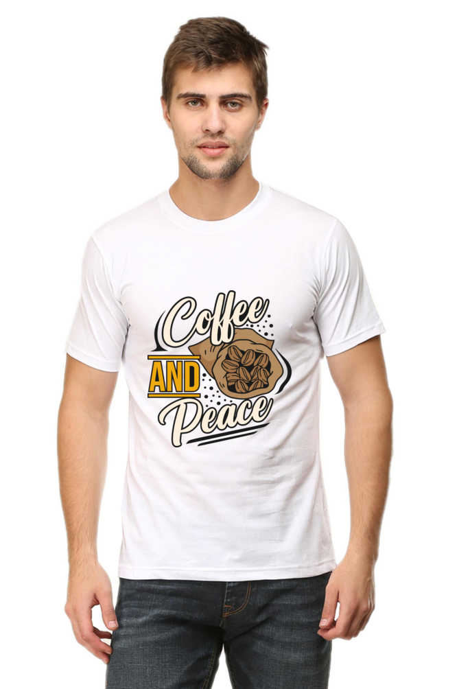 Coffee and Peace Men's Rund Neck T-Shirt