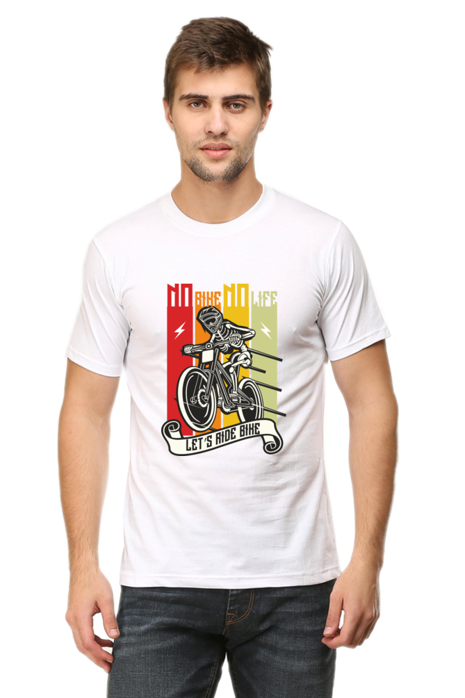 No bike No Life Men's Round Neck T-Shirt