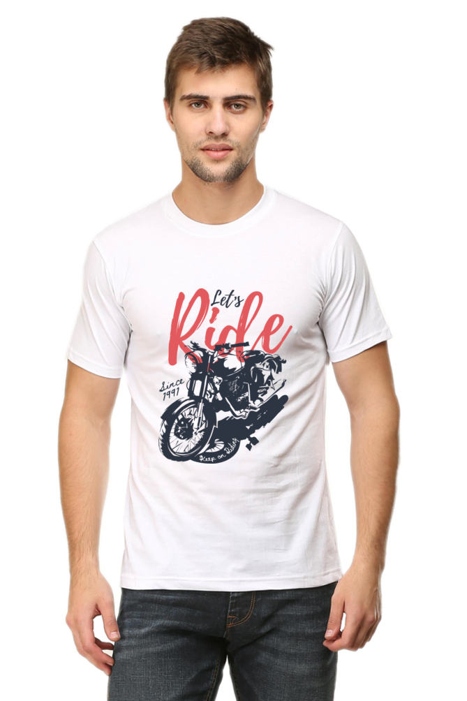 Let's Ride Men's Round Neck T-Shirt