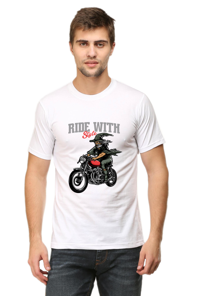 Ride with Style Men's Round Neck T-Shirt