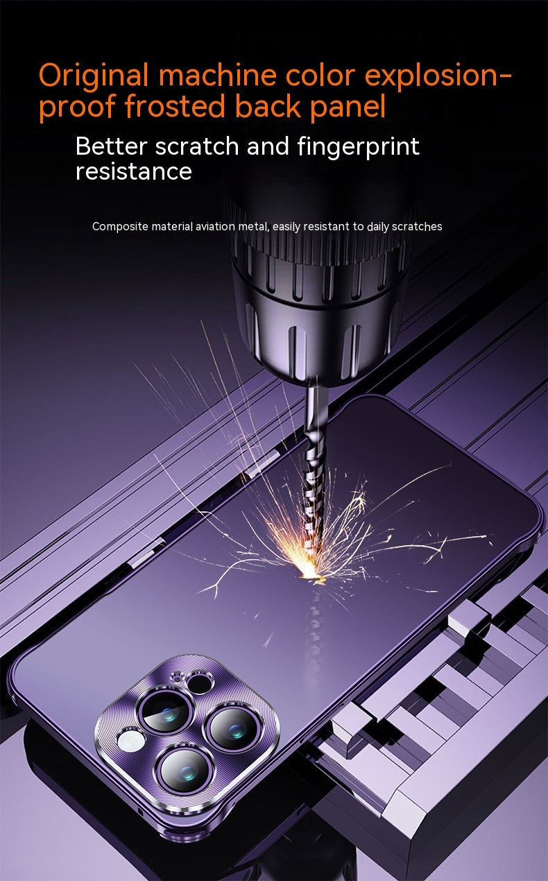 Metal Frameless Phone Case Frosted Drop-resistant Protective Shell