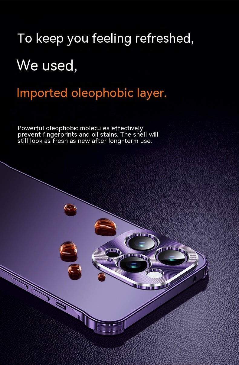 Metal Frameless Phone Case Frosted Drop-resistant Protective Shell