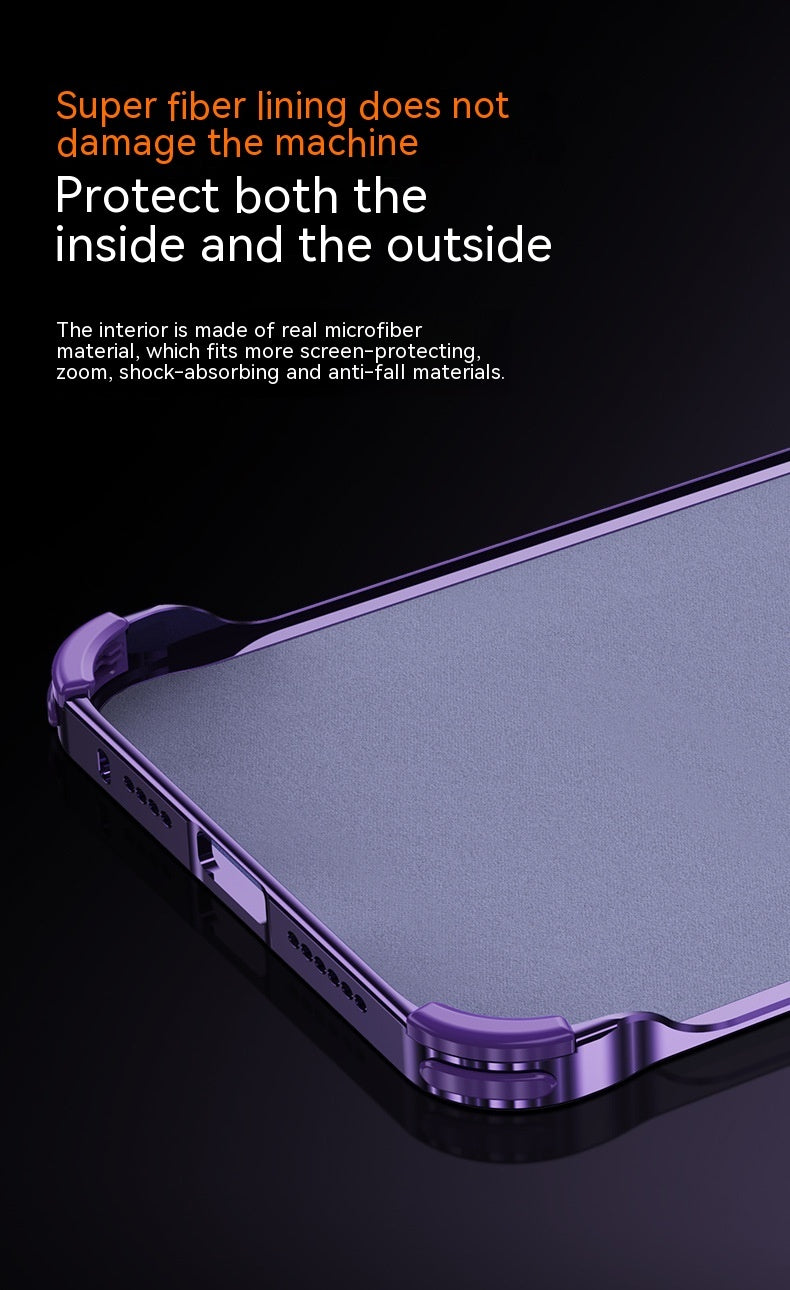 Metal Frameless Phone Case Frosted Drop-resistant Protective Shell