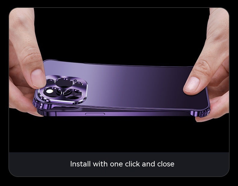 Metal Frameless Phone Case Frosted Drop-resistant Protective Shell