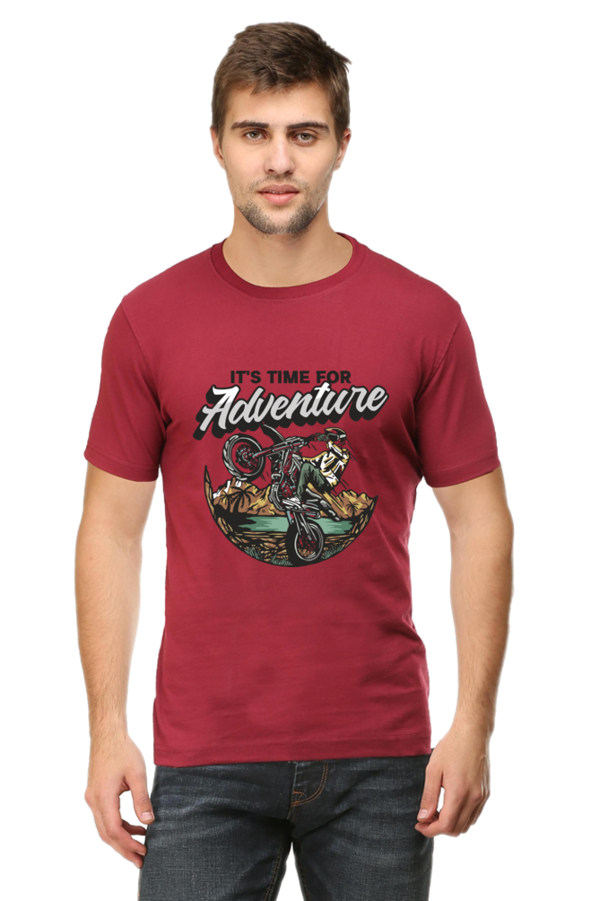 Its Time for Adventure Men's Round Neck T-Shirt