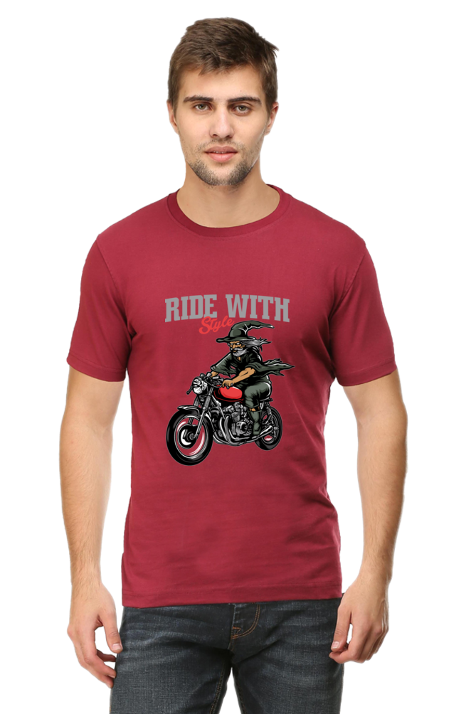 Ride with Style Men's Round Neck T-Shirt