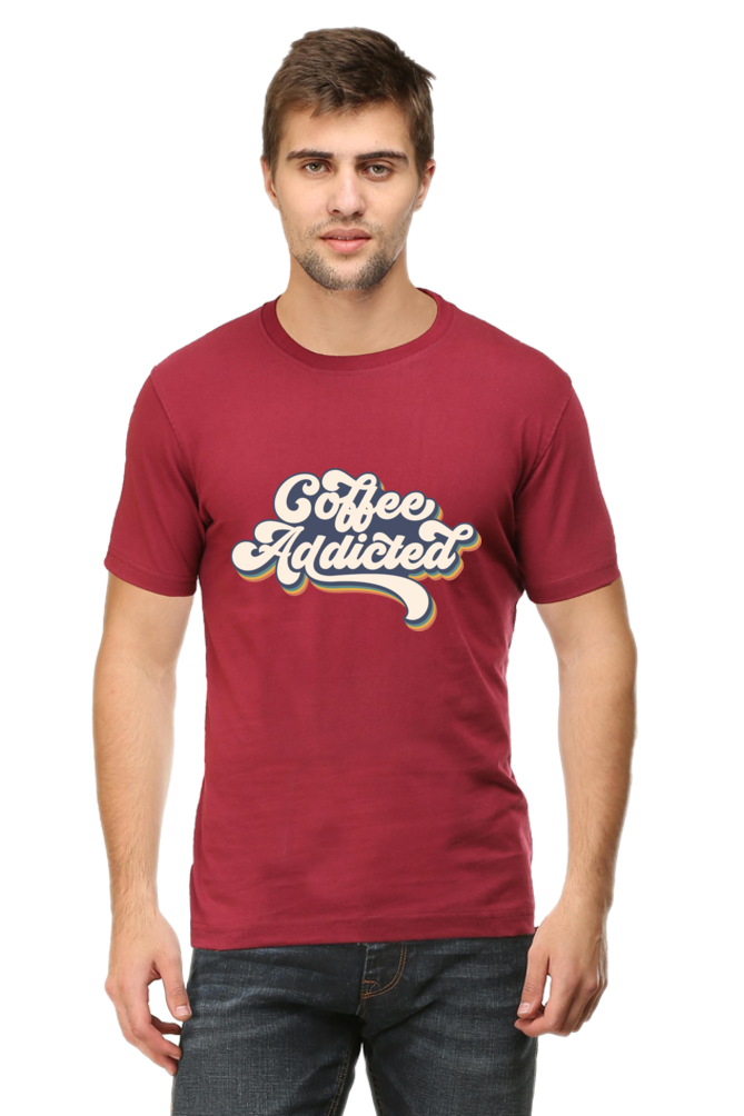 Coffee addicted - Men's Round Neck T-Shirt