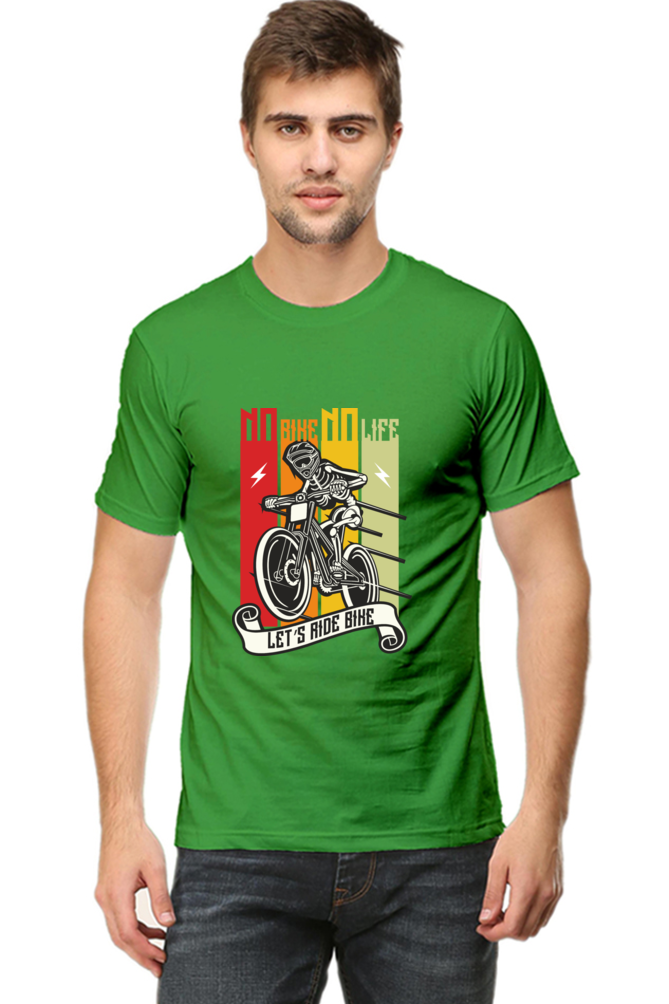No bike No Life Men's Round Neck T-Shirt