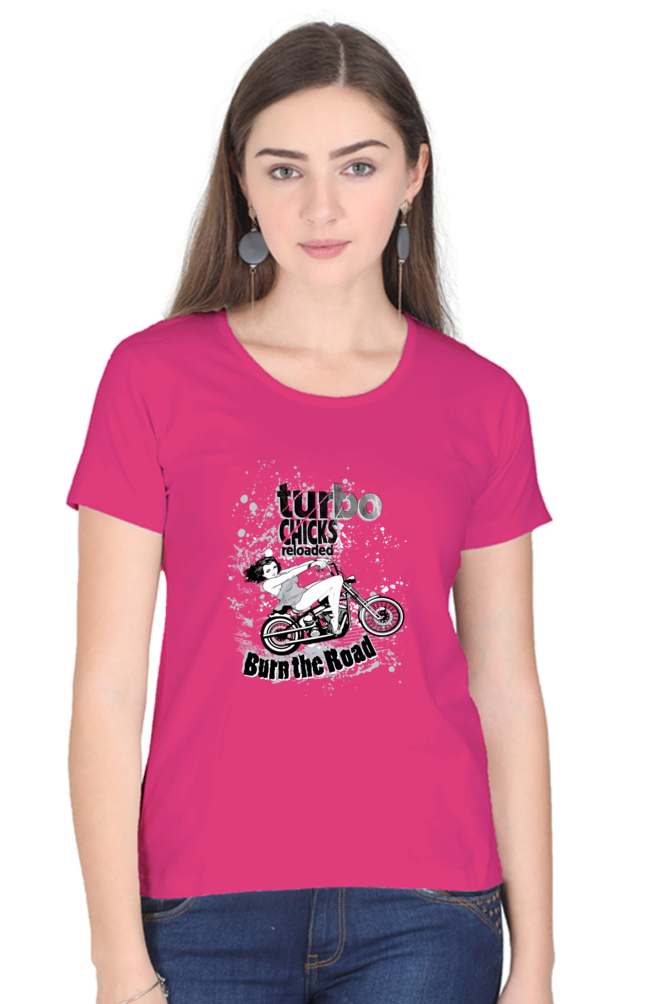 Turbo Chicks Women's Round Neck T-Shirt