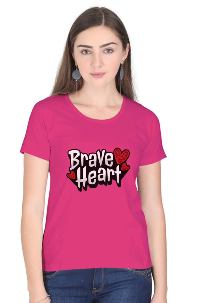 Brave Heart - Womens Round Neck T-Shirt