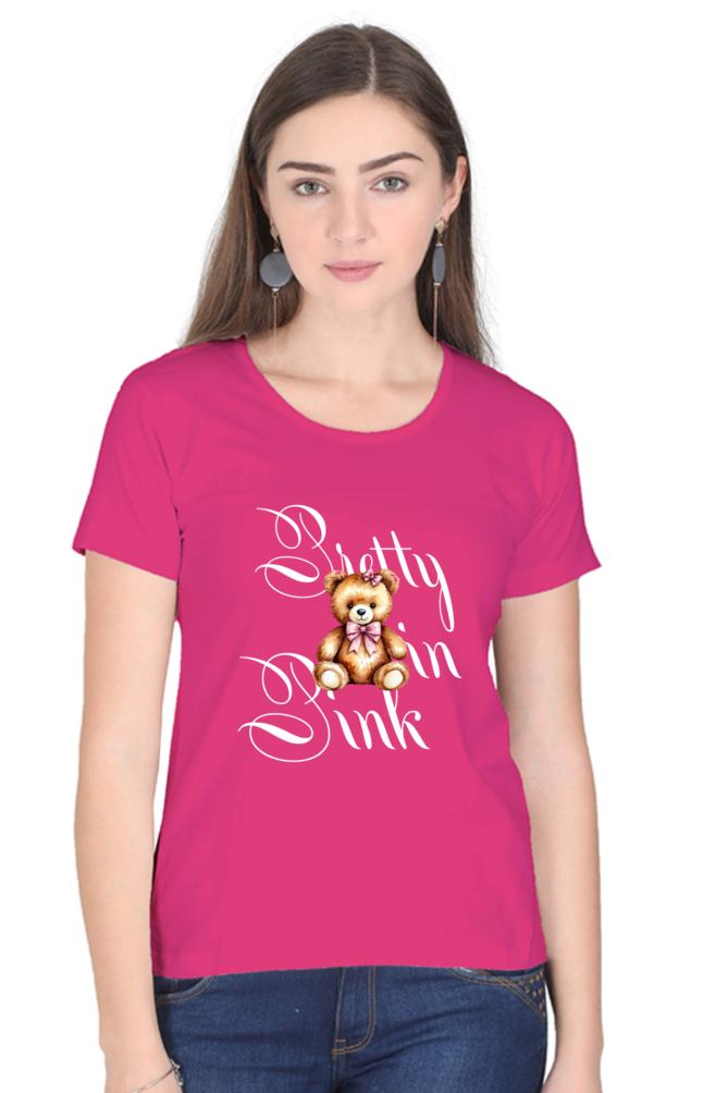 Pretty Pink Women's Round Neck T-Shirt