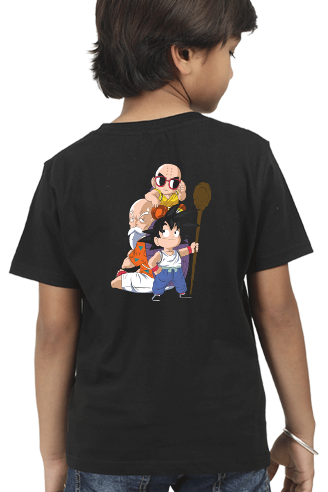 Dragan Ball Boys Round Neck T-Shirt