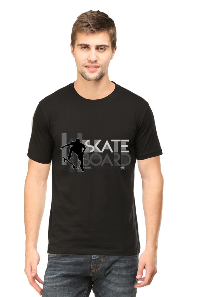 Skate Board Men's Round Neck T-Shirt