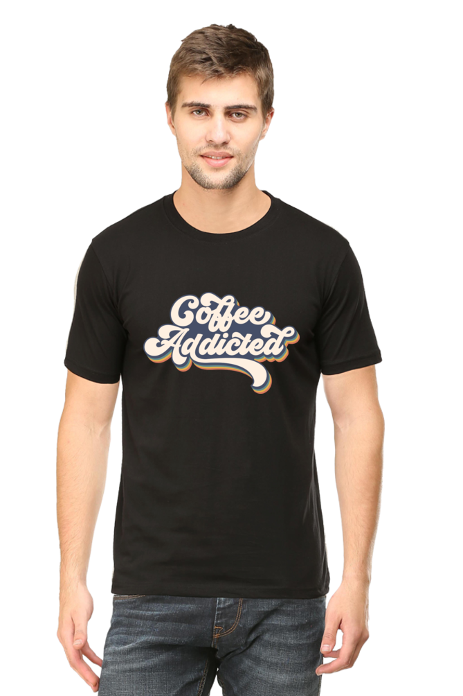 Coffee addicted - Men's Round Neck T-Shirt