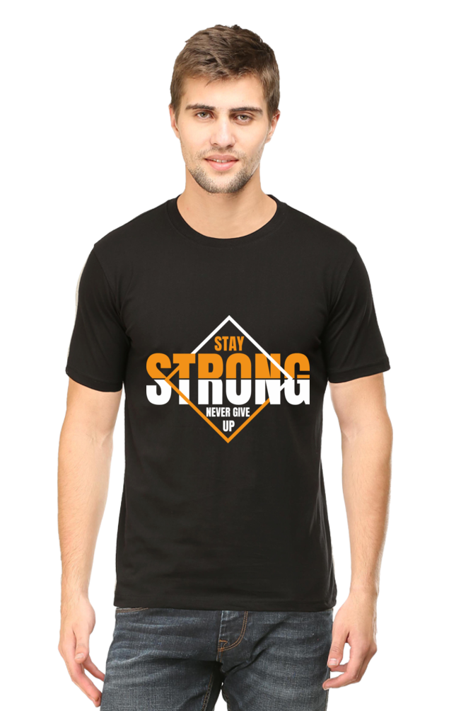 Stay Strong Men's Round Neck T-Shirt