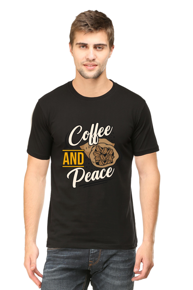 Coffee and Peace Men's Rund Neck T-Shirt